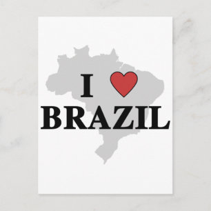 Cartão Postal Eu amo o Brasil