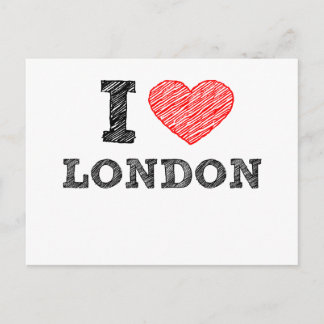 Cartão Postal Eu amo o esboço de Londres
