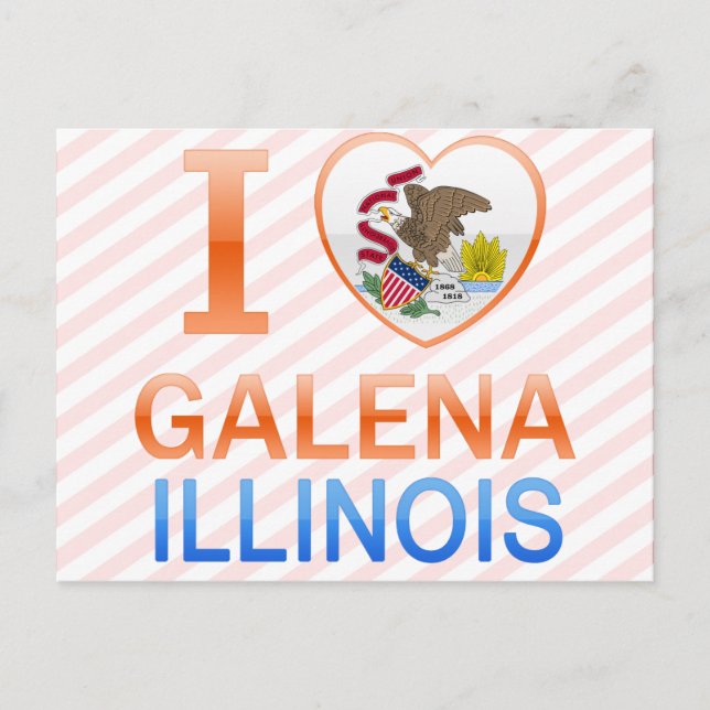 Cartão Postal Eu amo o galeno, IL (Frente)