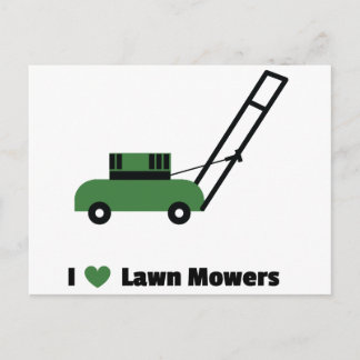 Cartão Postal Eu amo o Lawn Mowers