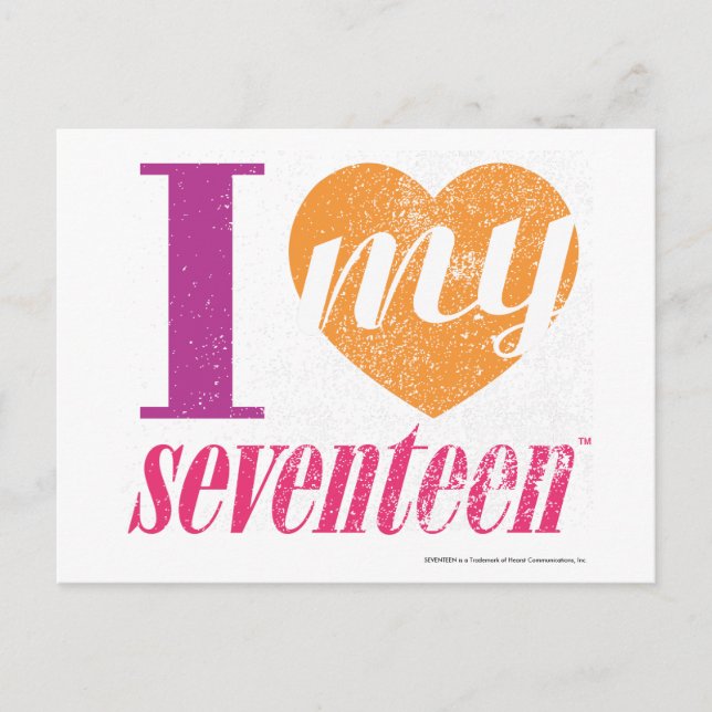 Cartão Postal Eu Amo O Meu Laranja 17 (Frente)