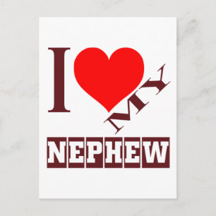 Cartão Postal eu amo o meu sobrinho.