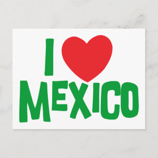 Cartão Postal Eu amo o México