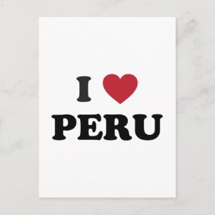 Cartão Postal Eu amo o Peru