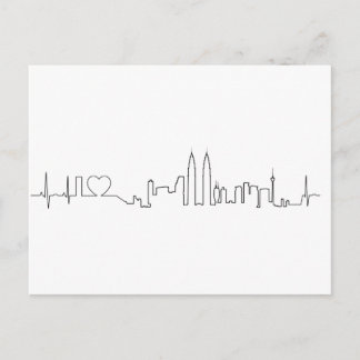 Cartão Postal Eu amo o souvenir de Kuala Lumpur