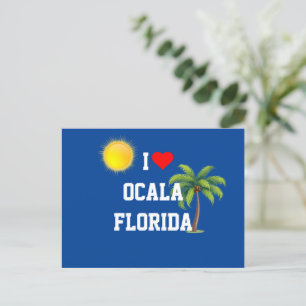 Cartão Postal Eu Amo Ocala, Flórida