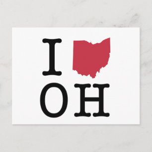 Cartão Postal Eu amo Ohio