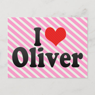 Cartão Postal Eu Amo Oliver