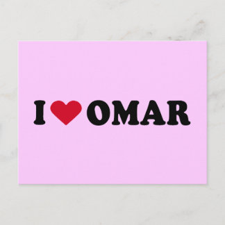 CARTÃO POSTAL EU AMO OMAR