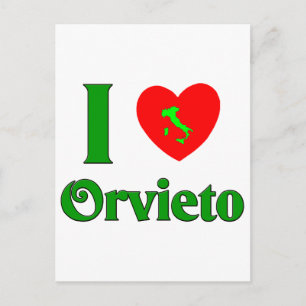 Cartão Postal Eu Amo Orvieto Itália