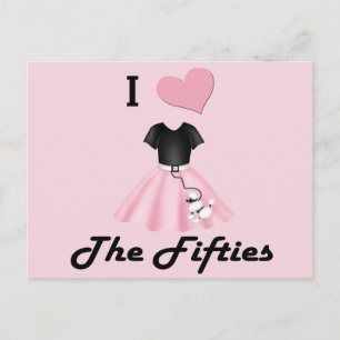 Cartão Postal Eu amo os anos 50