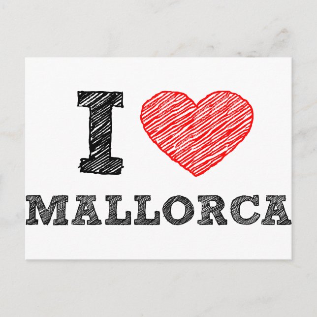 Cartão Postal Eu amo Palma de Maiorca (Frente)