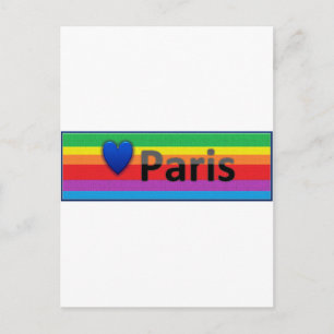Cartão Postal Eu Amo Paris
