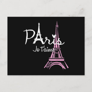 Cartão Postal Eu Amo Paris Eiffel Torre França Souvenir Francês