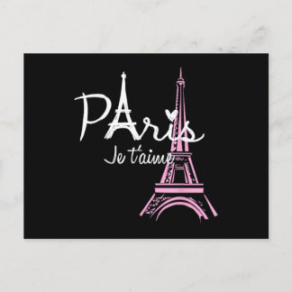 Cartão Postal Eu Amo Paris Eiffel Torre França Souvenir Francês