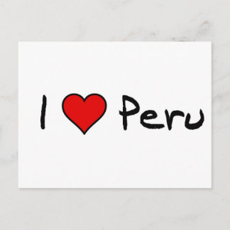 Cartão Postal Eu amo Peru