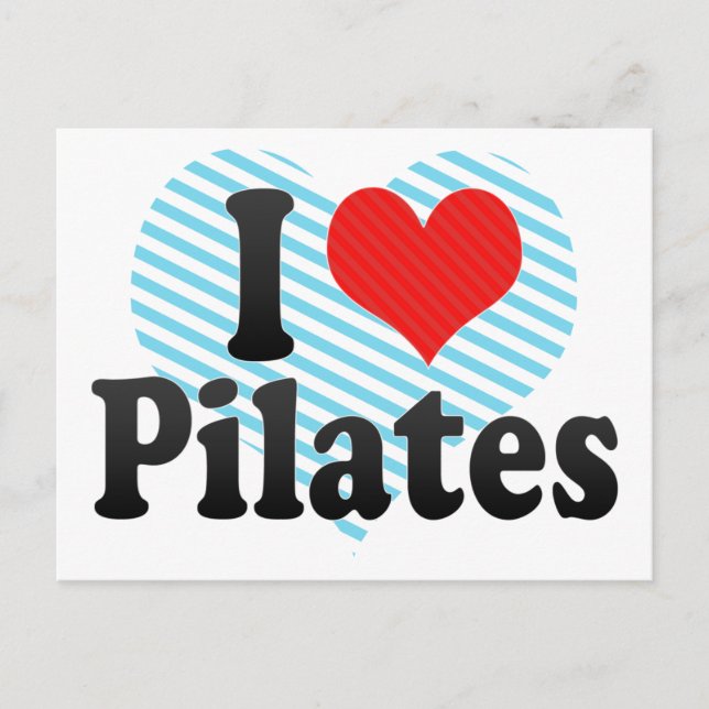 Cartão Postal Eu Amo Pilates (Frente)