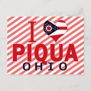 Cartão Postal Eu amo Piqua, Ohio