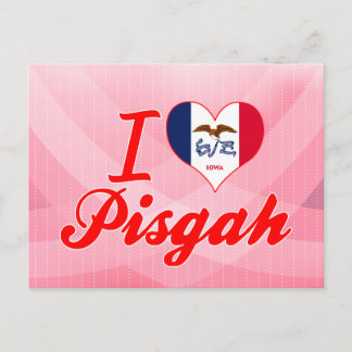 Cartão Postal Eu Amo Pisgah, Iowa