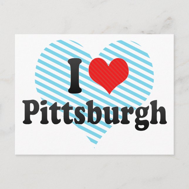 Cartão Postal Eu Amo Pittsburgh (Frente)