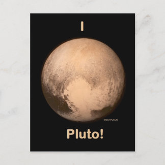 Cartão Postal Eu amo Pluto!