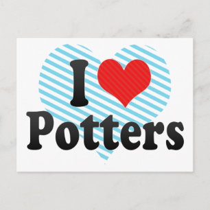 Cartão Postal Eu Amo Potters
