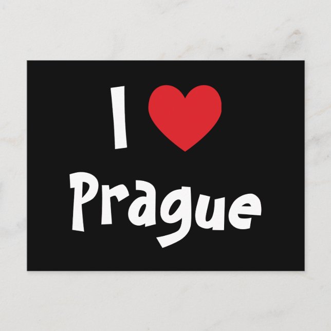 Cartão Postal Eu Amo Praga (Frente)