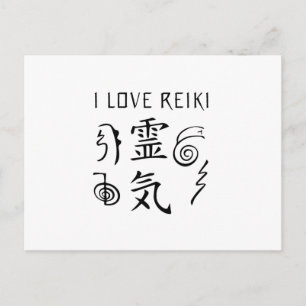 Cartão Postal Eu Amo Reiki   Ofertas principais de Esotericismo 