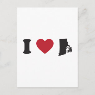 Cartão Postal Eu Amo Rhode Island