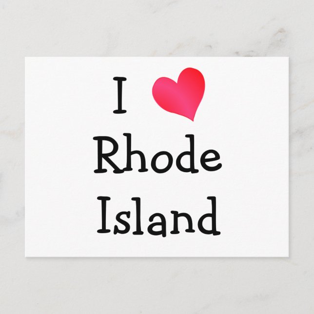 Cartão Postal Eu Amo Rhode Island (Frente)