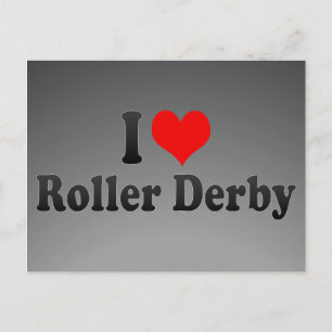 Cartão Postal Eu amo Roller Derby