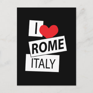 Cartão Postal Eu amo Roma Itália