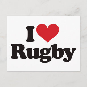 Cartão Postal Eu Amo Rugby