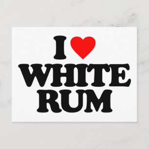 CARTÃO POSTAL EU AMO RUM BRANCO