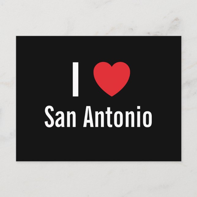 Cartão Postal Eu amo San Antonio (Frente)