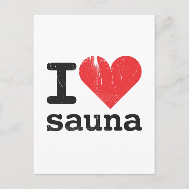 Cartão Postal Eu Amo Sauna (Frente)