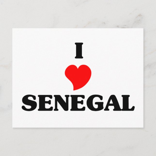 Cartão Postal Eu amo Senegal (Frente)