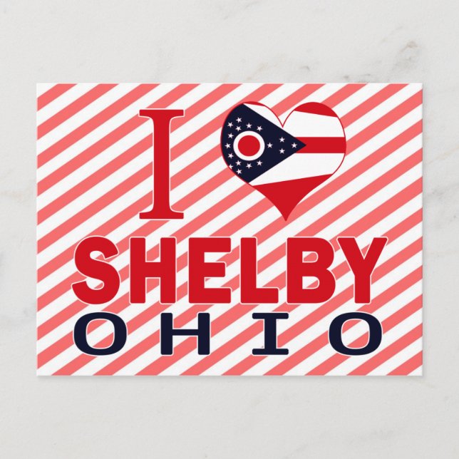 Cartão Postal Eu amo Shelby, Ohio (Frente)