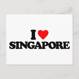 CARTÃO POSTAL EU AMO SINGAPURA