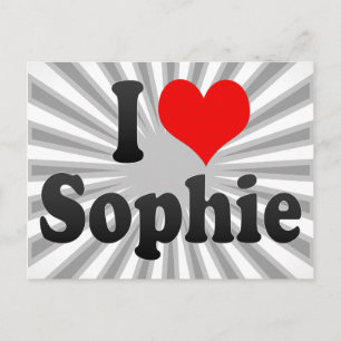 Cartão Postal Eu amo Sophie
