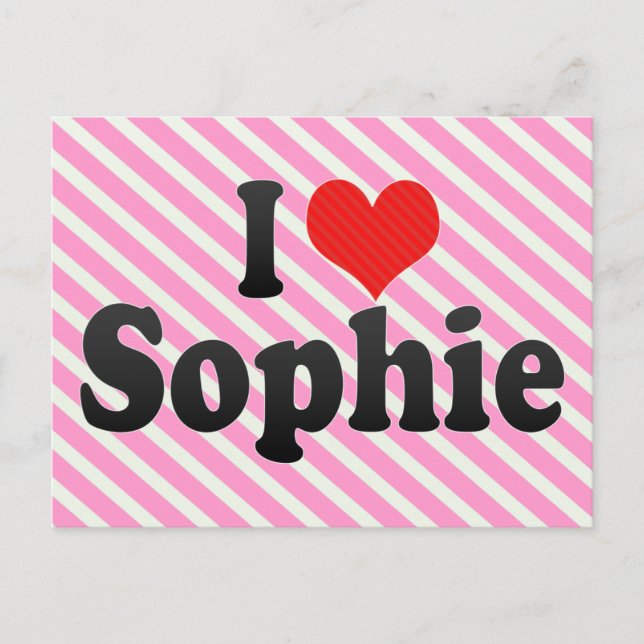 Cartão Postal Eu Amo Sophie (Frente)
