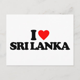 CARTÃO POSTAL EU AMO SRI LANKA