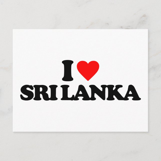 CARTÃO POSTAL EU AMO SRI LANKA (Frente)