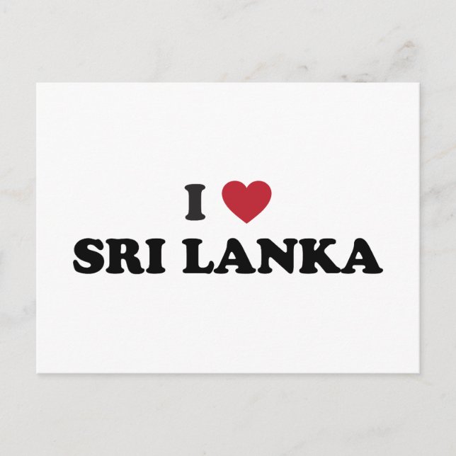 Cartão Postal Eu amo Sri Lanka (Frente)
