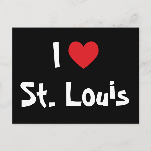 Cartão Postal Eu Amo St. Louis (Frente)