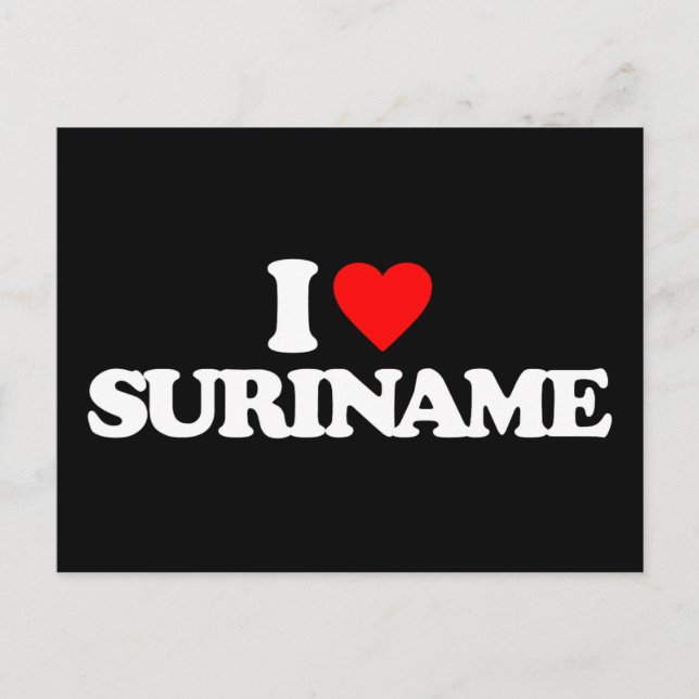 CARTÃO POSTAL EU AMO SURINAME (Frente)