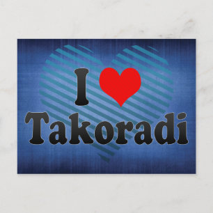 Cartão Postal Eu Amo Takoradi, Gana
