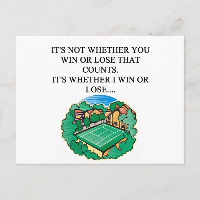 Cartão Postal eu amo tênis (Frente)