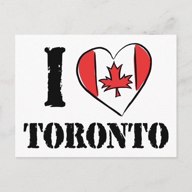Cartão Postal Eu amo Toronto Canadá (Frente)