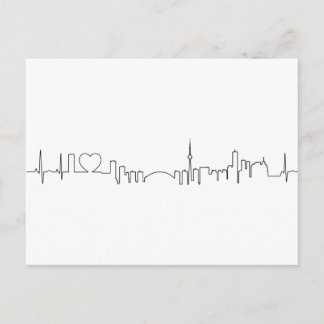 Cartão Postal Eu amo Toronto em um estilo extraordinário de ecg